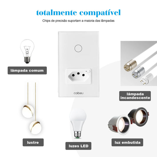 Tomada Smart Touch Wi-Fi