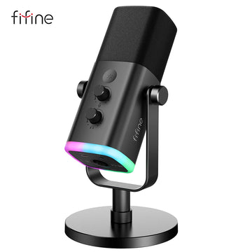 Microfone Dinâmico USB/XLR com RGB, Mudo Instantâneo e Saída para Fones | Ideal para Games, Lives e Gravações Profissionais