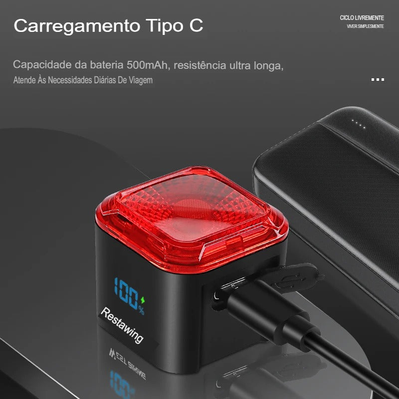 Luz Traseira para Bicicletas WEST BIKING – Segurança com Tecnologia Avançada